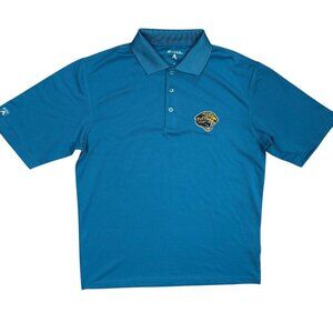 Antigua Jacksonville Jaguars Polo Shirt NFL Golf Blue Small